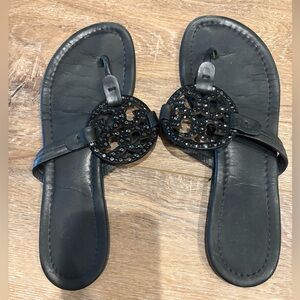 Tory Burch Miller crystal embellished sandals. Well loved. Size 7